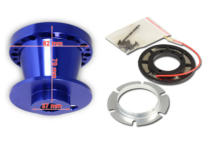 For 1990 - 1996 Nissan 300ZX Steering Wheel 6-Bolt HUB Adapter -Blue T6061 Aluminum - Image 2