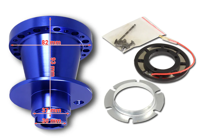 For 1992 - 1995 Honda Civic Steering Wheel 6-Bolt HUB Adapter -Blue T-6061 Aluminum - Image 2