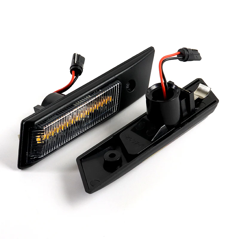 For 1992–1998 BMW 3-Series E36 Amber LED Turn Signal Front Side Marker Lights -Clear Lens - Image 2