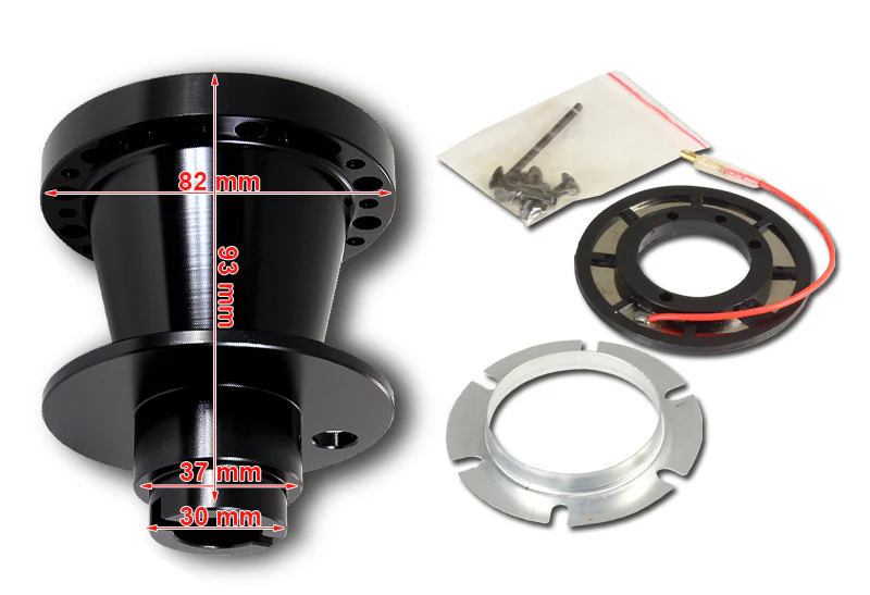 For 1994 - 2001 Acura Integra Steering Wheel 6-Bolt HUB Adapter -Black T-6061 Aluminum - Image 2