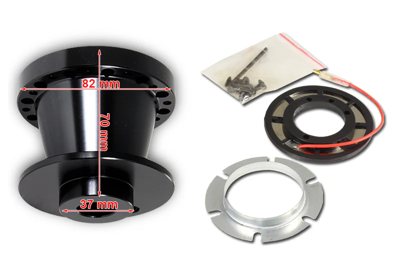 For 1989- 1998 Nissan Maxima Steering Wheel 6-Bolt HUB Adapter -Black Aluminum - Image 2