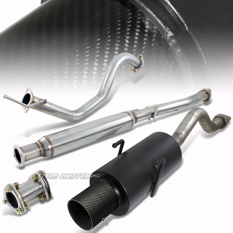 For 1994 1995 1996 1997 1998 1999 2000 2001 Acura Integra Coupe 4" Carbon Fiber Tip Exhaust Catback Muffler - Image 8