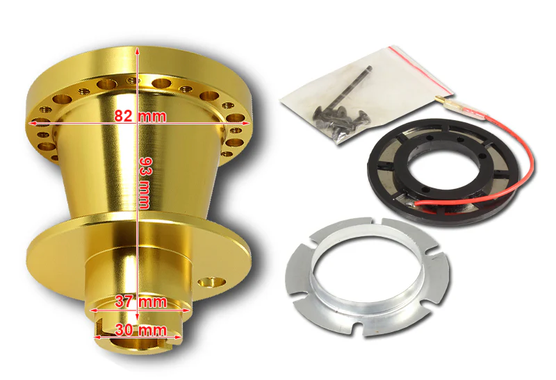 For 1994 - 2001 Acura Integra Steering Wheel 6-Bolt HUB Adapter -Gold T-6061 Aluminum - Image 2