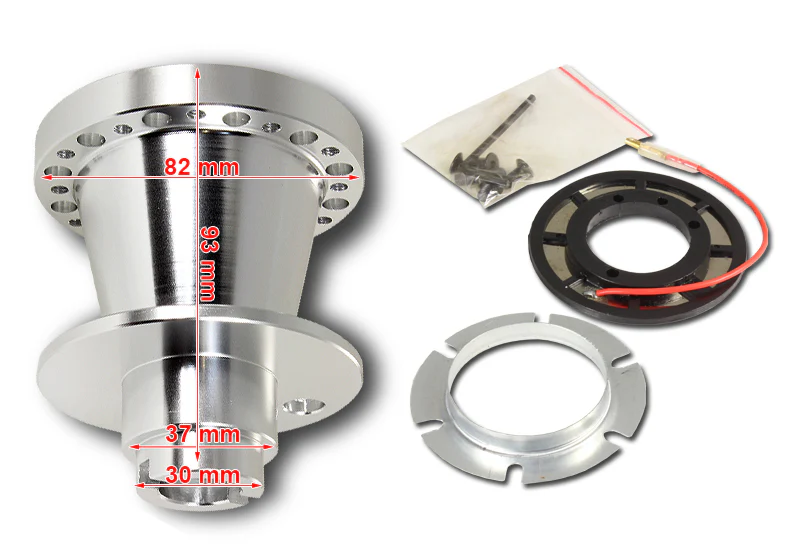 For 1994 - 2001 Acura Integra Steering Wheel 6-Bolt HUB Adapter -Silver T-6061 Aluminum - Image 2