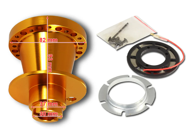 For 1993 - 1997 Honda Del Sol Steering Wheel 6-Bolt HUB Adapter -Orange T-6061 Aluminum - Image 2
