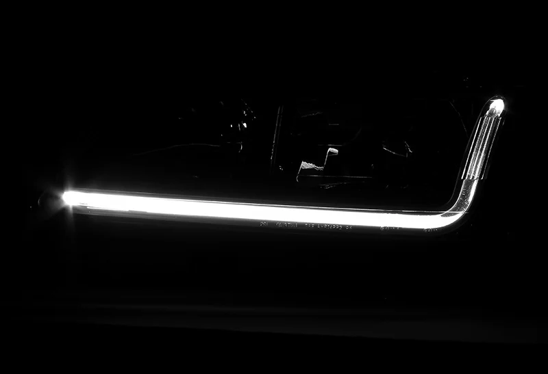 For 1998 - 2002 Honda Accord LED DRL Headlights -Black Housing / Clear Lens / Clear Reflectors - Image 2