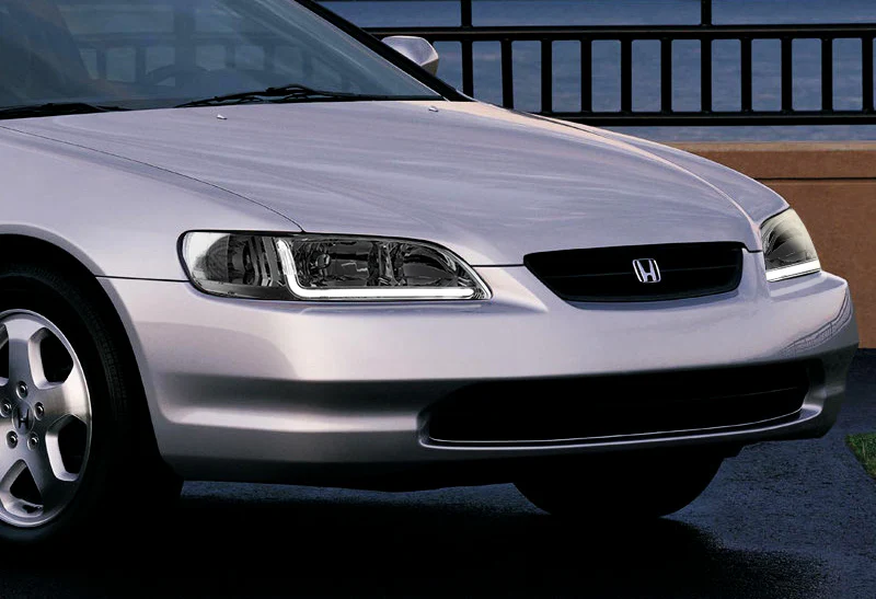 For 1998 - 2002 Honda Accord LED DRL Headlights -Chrome Housing / Smoke Lens / Clear Reflectors - Image 6