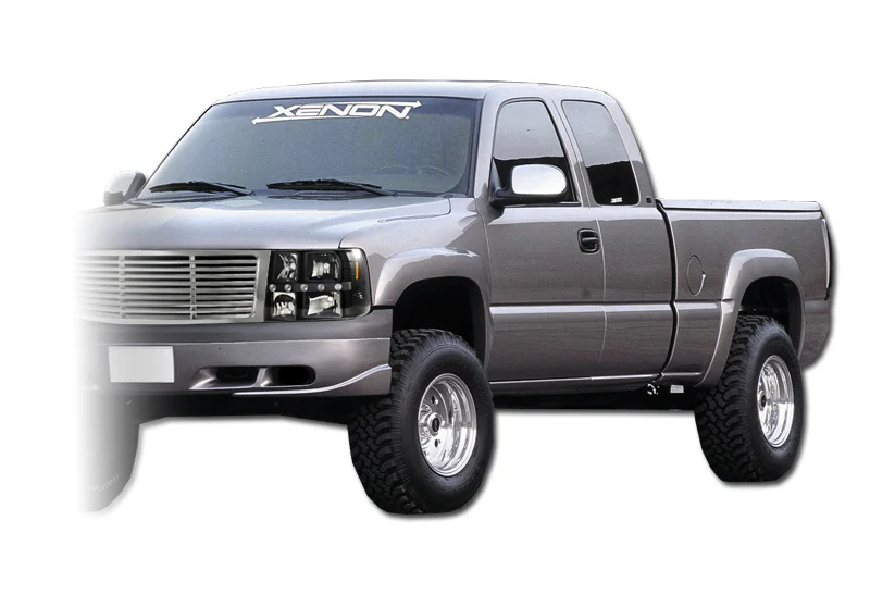 For 1999 - 2002 Chevrolet Chevy Silverado LED DRL Conversion Black Headlights + Black Grille - Image 4
