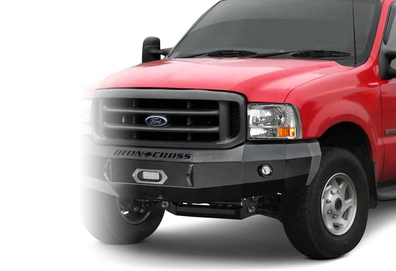For 1999 - 2004 Ford F250 / F350 Super Duty / Excursion LED DRL Headlights -Chrome Housing / Clear Lens / Amber Reflectors - Image 6