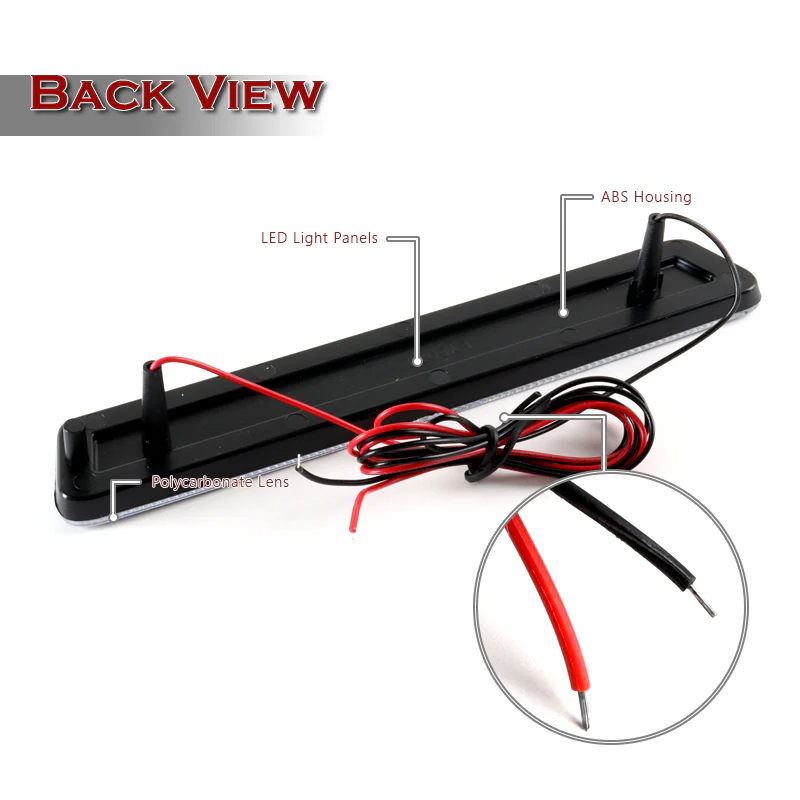 For 1999–2004 Ford Mustang LED Turn Signal Rear Side Marker Lights -Red Lens - Image 3