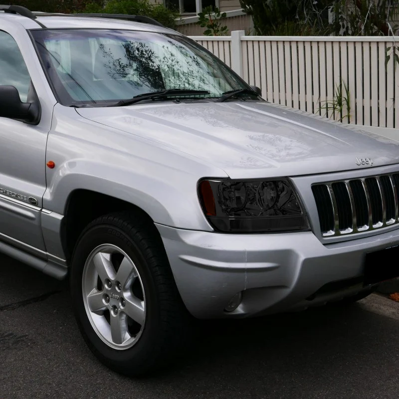 For 1999 - 2004 Jeep Grand Cherokee Headlights -Smoke Housing / Smoke Lens / Amber Reflectors - Image 5
