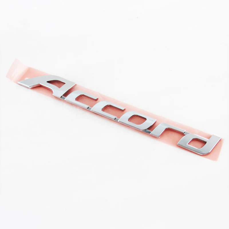 For 2008-2012 HONDA ACCORD SEDAN Set JDM Red H Rear Emblem Badge with ACCORD Rear Chrome Emblem - Image 9