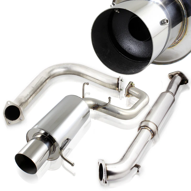 For 2000 2001 2002 2003 2004 2005 Eclipse 4Cyl Stainless Steel 4" Tip T304 Catback Exhaust Muffler 2.25" Inlet - Image 6
