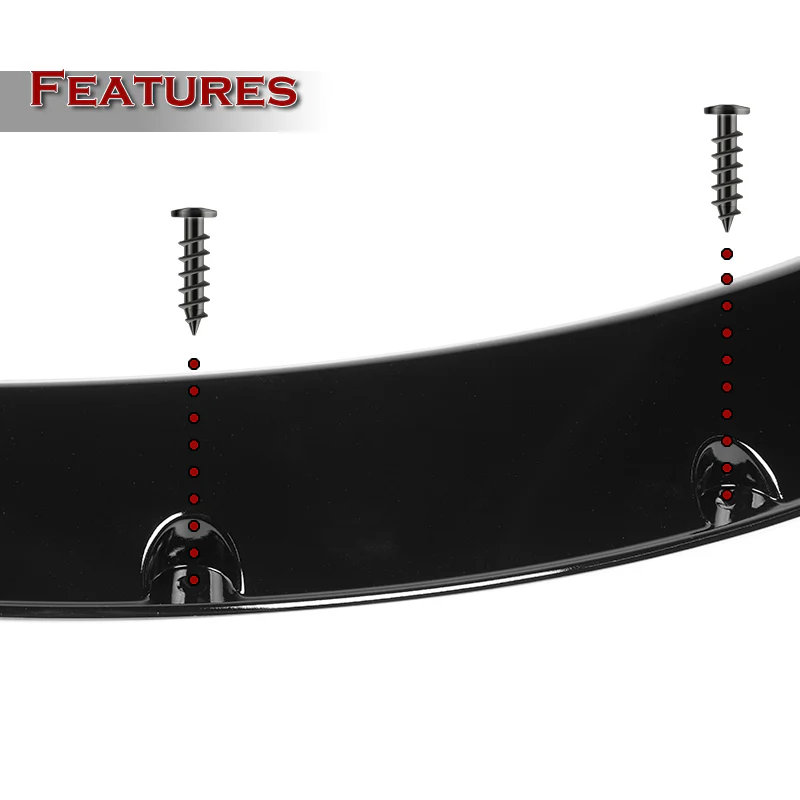 890 mm Universal Flexible Extra-Wide Wheel Fender Flares 4 Pieces -Painted Black - Image 3