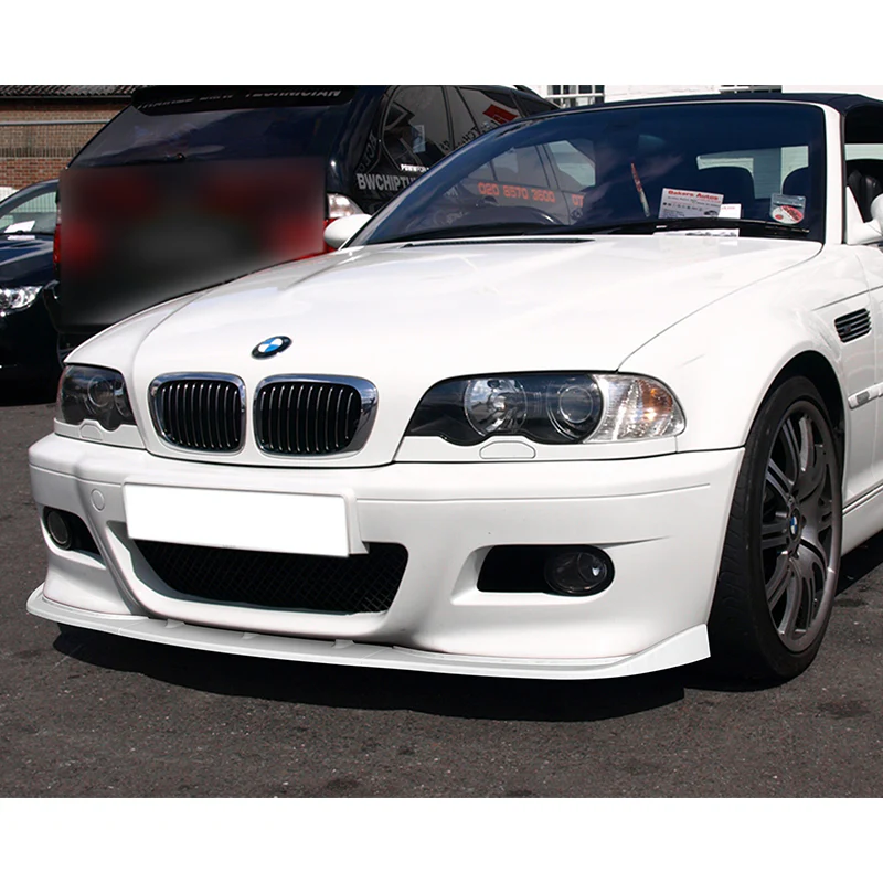 For 2001-2006 BMW E46 M3 H-Style Painted White Front Bumper Splitter Spoiler Lip 3PCS - Image 5