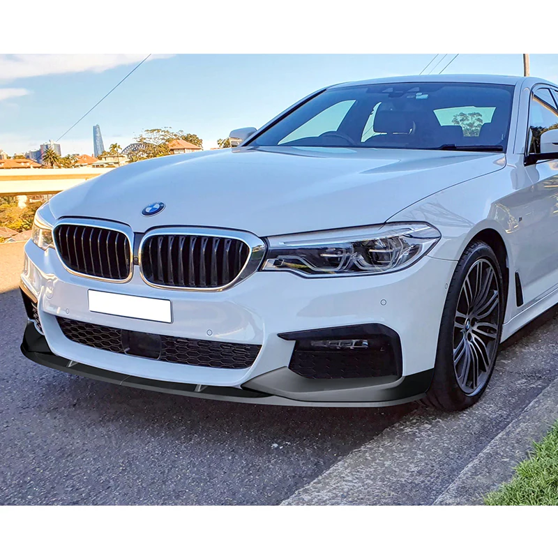For 2017-2020 BMW 5-Series G30 M-Sport Matte Black Front Bumper Splitter Spoiler Lip 3PCS - Image 5