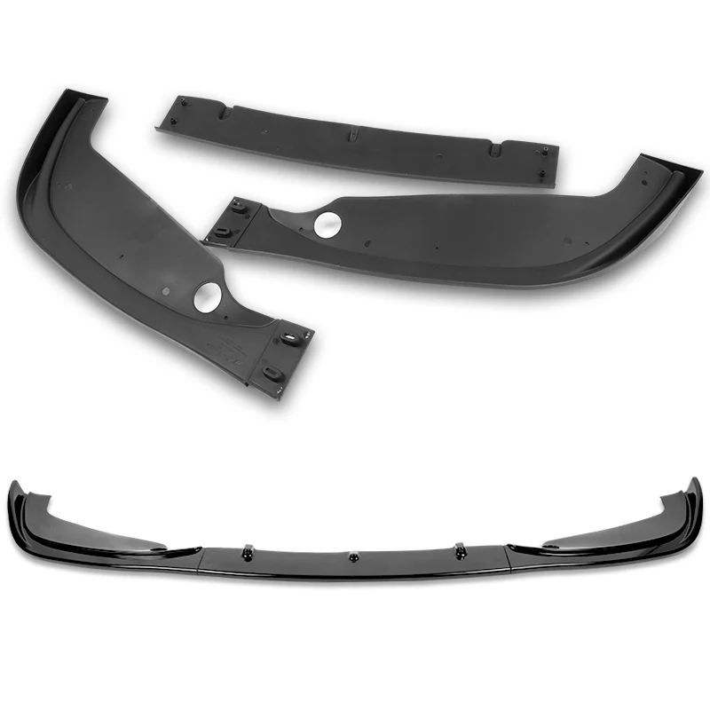 For 2001-2006 BMW E46 M3 H-Style Painted Black Front Bumper Splitter Spoiler Lip 3PCS - Image 4