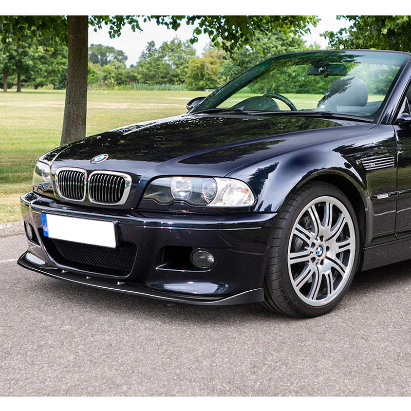 For 2001-2006 BMW E46 M3 H-Style Painted Black Front Bumper Splitter Spoiler Lip 3PCS - Image 5