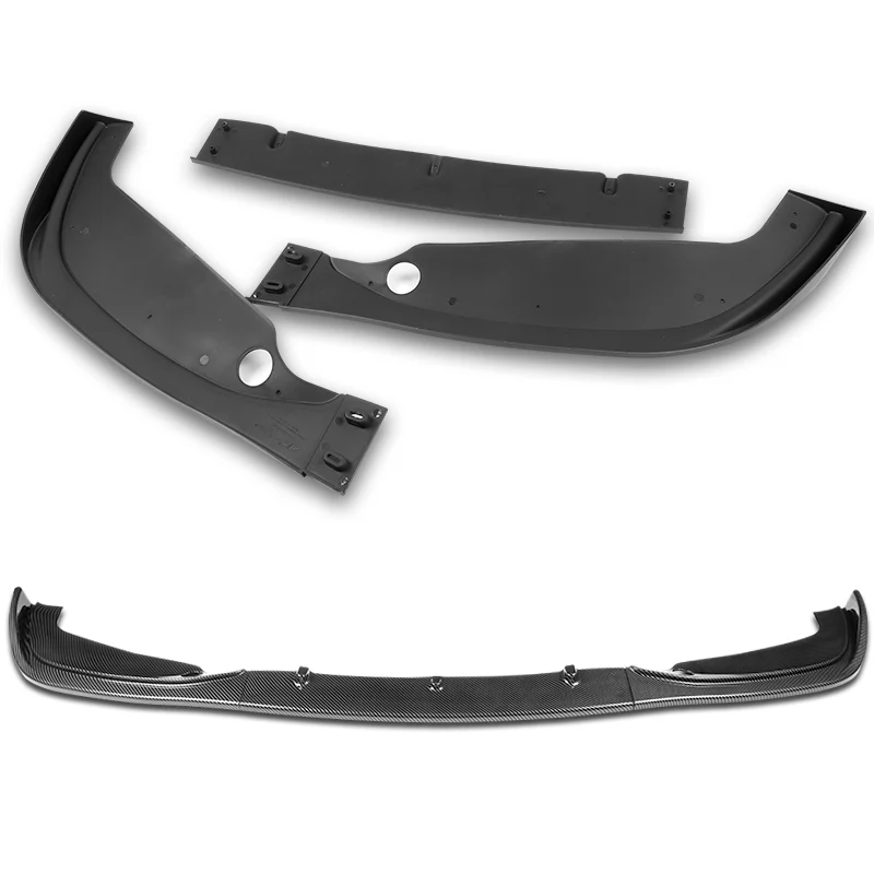 For 2001-2006 BMW E46 M3 H-Style Carbon Look Front Bumper Splitter Spoiler Lip 3PCS - Image 4