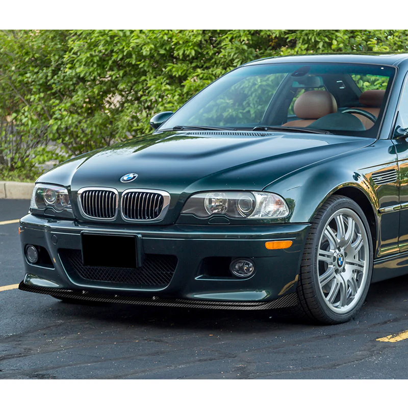 For 2001-2006 BMW E46 M3 H-Style Carbon Look Front Bumper Splitter Spoiler Lip 3PCS - Image 5