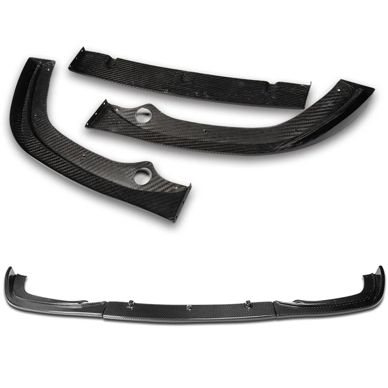 For 2001-2006 BMW E46 M3 H-Style Carbon Fiber Front Bumper Splitter Spoiler Lip 3PCS - Image 4