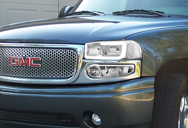 For 2001 - 2006 GMC Yukon / Sierra XL 1500 Denali G2 LED DRL Conversion Headlights -Clear Housing Clear Lens (4-Piece Set) - Image 7