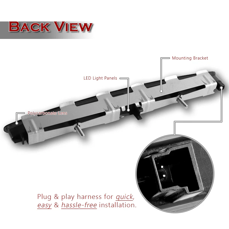 For 2003-2009 Mercedes-Benz CLK-Class W209 LED Tail Light Third 3RD Brake Light Stop Lamp -Smoked Lens - Image 3