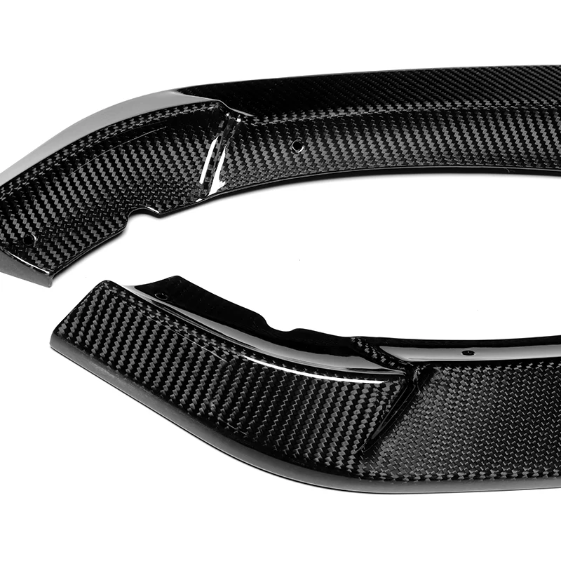 For 2002-2005 BMW 3-Series E46 Sedan Real Carbon Fiber Front Bumper Body Splitter Spoiler Lip 3PCS - Image 3