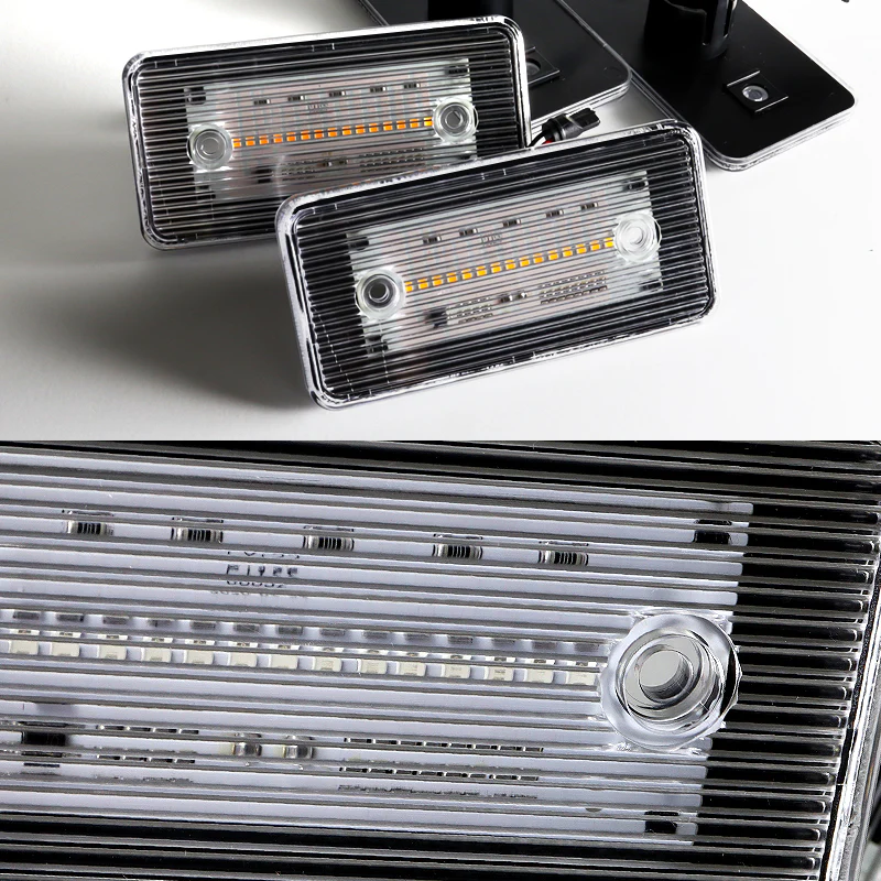 For 2002-2014 Mercedes-Benz G500 G550 W463 Front & Rear Side Marker Lights Set -Clear Lens Red / Amber LED - Image 2