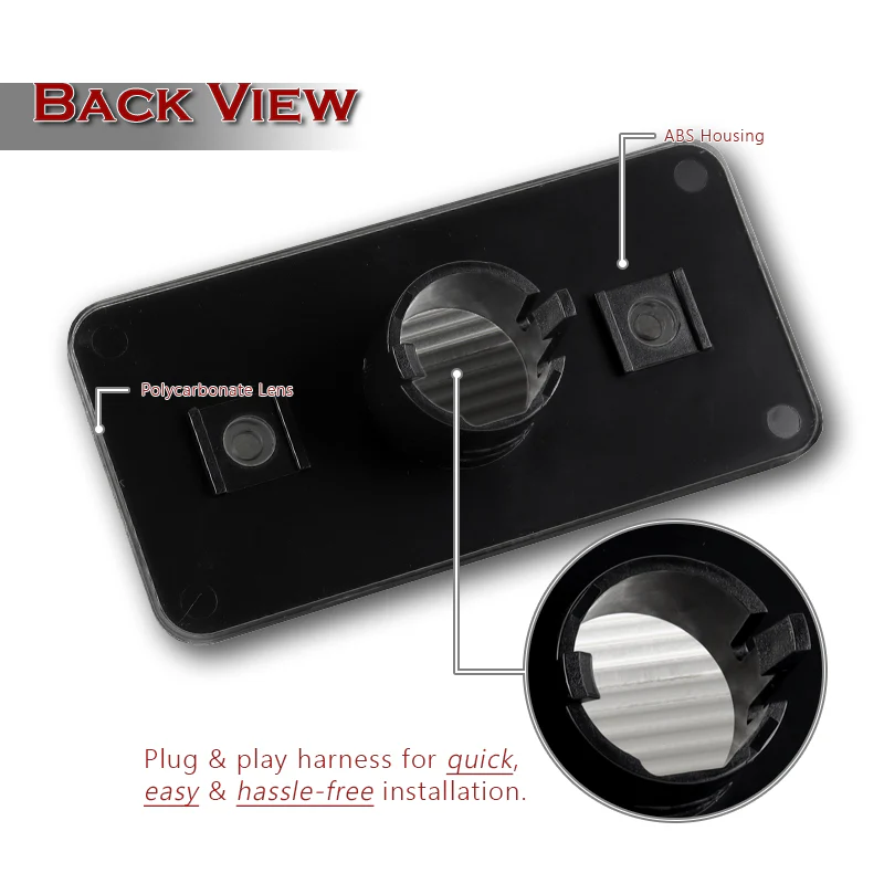 For 2002-2014 Mercedes-Benz G500 G550 W463 Front & Rear Side Marker Lights Set -Smoked Lens - Image 3