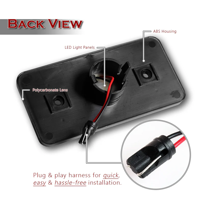 For 2002-2014 Mercedes-Benz G500 G550 W463 Front & Rear Side Marker Lights Set -Smoked Lens Red / Amber LED - Image 3