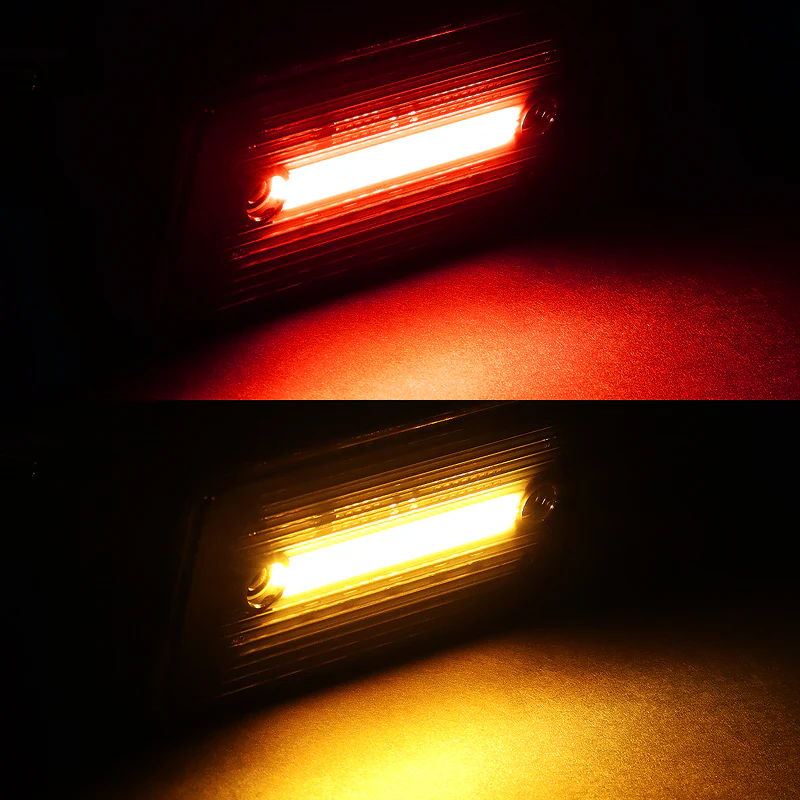 For 2002-2014 Mercedes-Benz G500 G550 W463 Front & Rear Side Marker Lights Set -Smoked Lens Red / Amber LED - Image 4