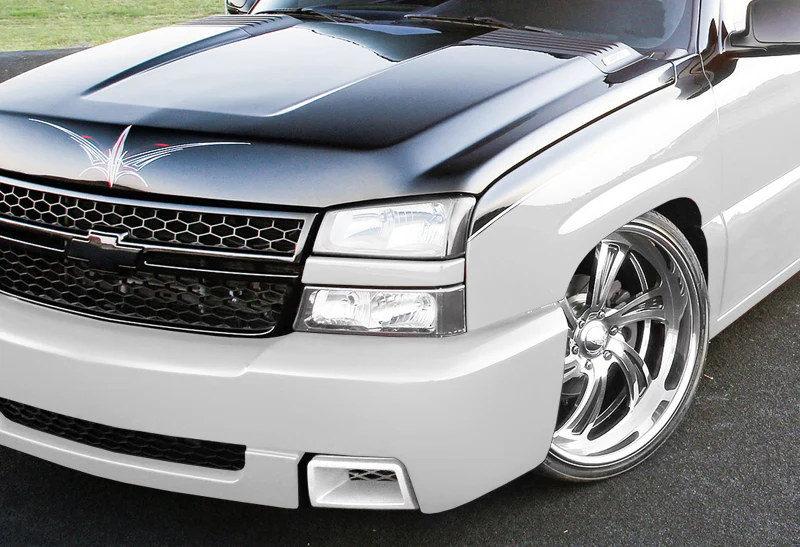 For 2003 - 2007 Chevrolet Chevy Silverado 1500 SS-Style Front Bumper Side Air Duct Vents Caliper 2-pcs -Painted White - Image 4