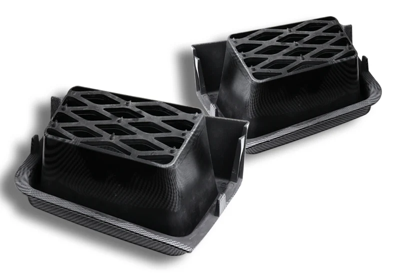 For 2003 - 2007 Chevrolet Chevy Silverado 1500 SS-Style Front Bumper Side Air Duct Vents Caliper 2-pcs -Carbon Fiber Look - Image 2