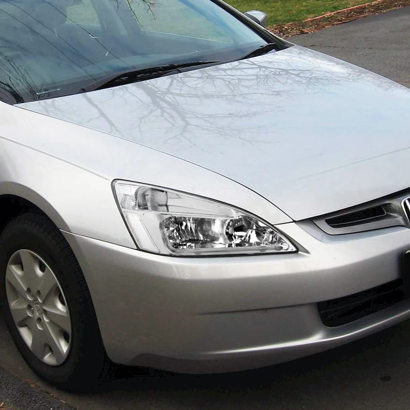 For 2003 - 2007 Honda Accord LED DRL Headlights -Chrome Housing / Clear Lens / Clear Reflectors - Image 5