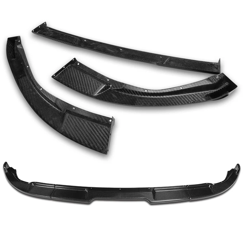 For 2003-2007 Infiniti G35 Coupe GT-Style Carbon Fiber Front Bumper Body Splitter Spoiler Lip 3PCS - Image 4