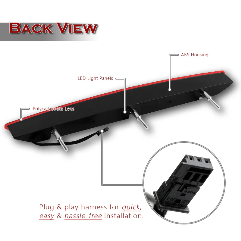 For 2003-2008 BMW Z4 E85 LED Tail Light Third 3RD Brake Light Stop Lamp -Red Lens - Image 3
