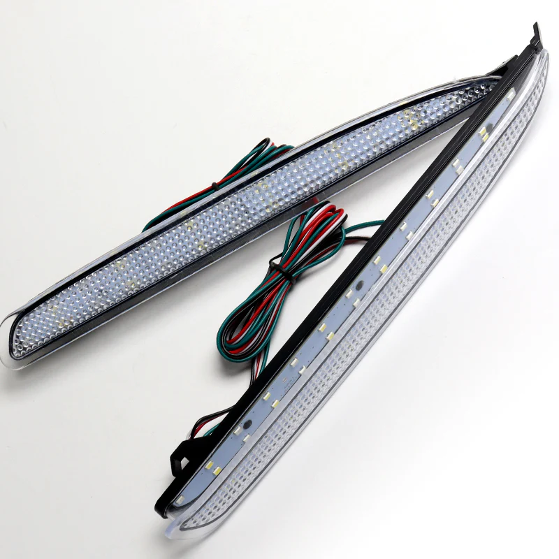 For 2003 – 2008 Mazda 6 LED Rear Bumper Reflector Stop Brake Light Kit -Clear Lens - Image 2