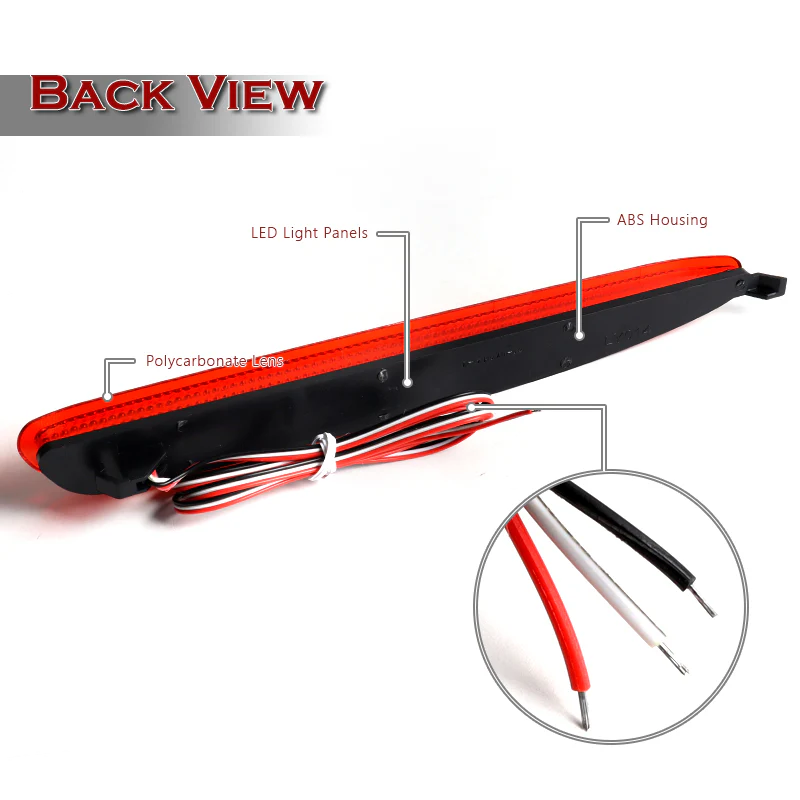 For 2003 – 2008 Mazda 6 LED Rear Bumper Reflector Stop Brake Light Kit -Red Lens - Image 3