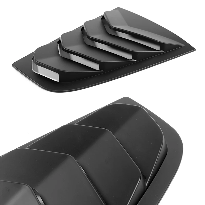For 2003 - 2008 Nissan 350Z ABS Side Window Louvers Scoop Sun Shade Covers Vent -Black - Image 2