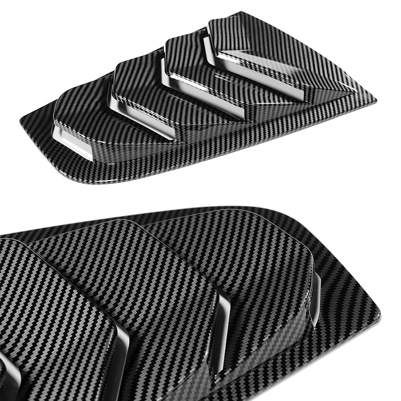 For 2003 - 2008 Nissan 350Z ABS Side Window Louvers Scoop Sun Shade Covers Vent -Carbon Fiber Look - Image 2