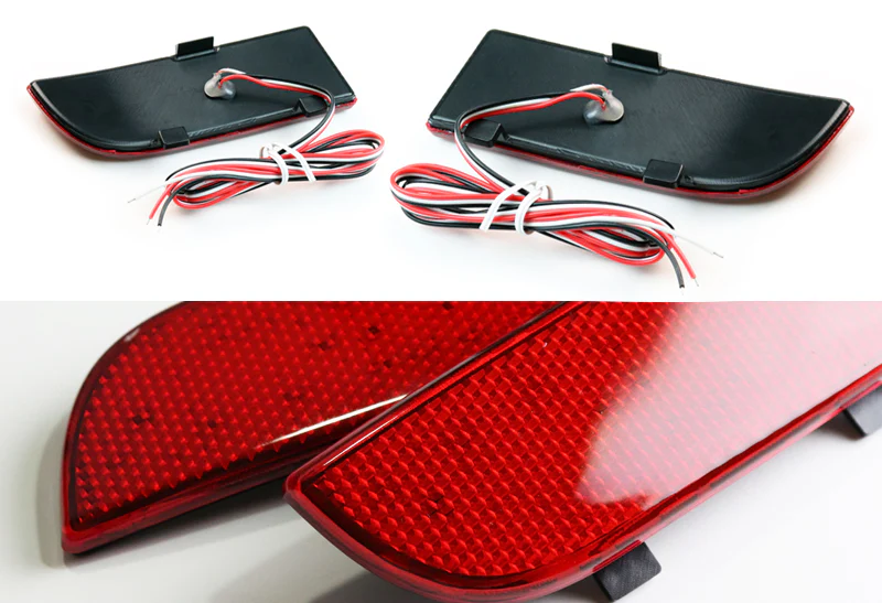 For 2003 – 2014 Mercedes-Benz Viano / Vito W639 54-LED Rear Bumper Reflector Stop Brake Light Kit -Red Lens - Image 2