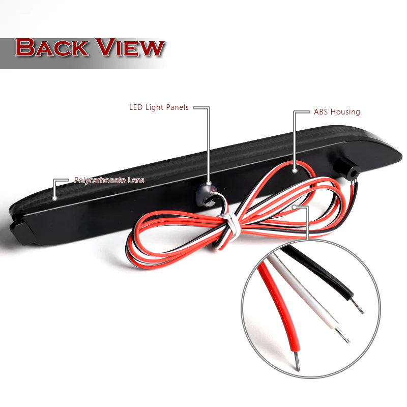 For 2003 – 2018 Lexus RX300 / GX470 / IS-F / NX / RC LED Rear Bumper Stop Brake Light Kit -Smoke Lens - Image 5