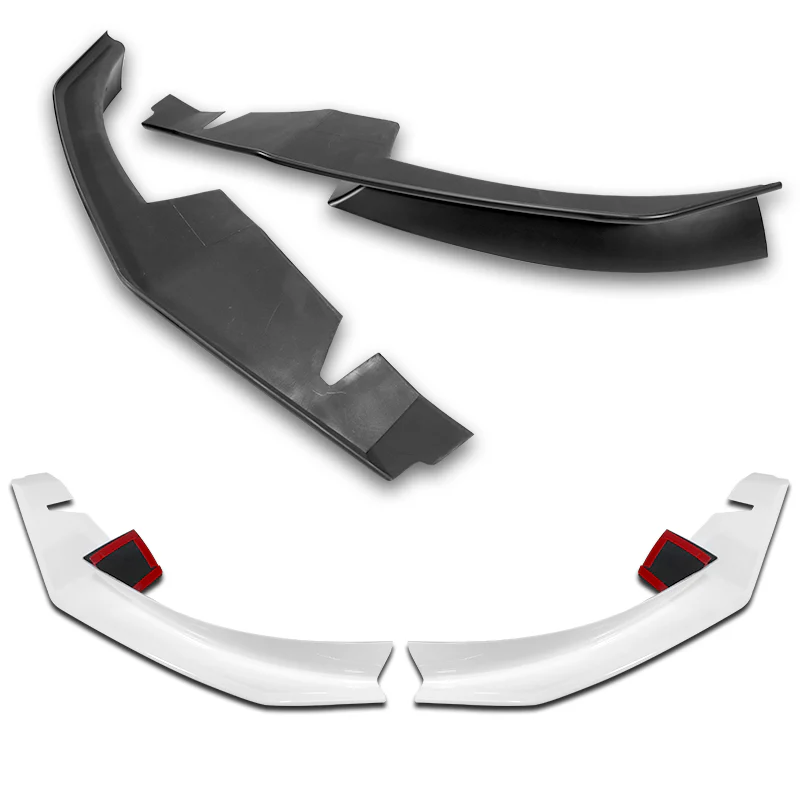 For 2004-2008 Mazda RX8 RX-8 MS-Style Painted White Front Bumper Body Splitter Spoiler Lip 2PCS - Image 4