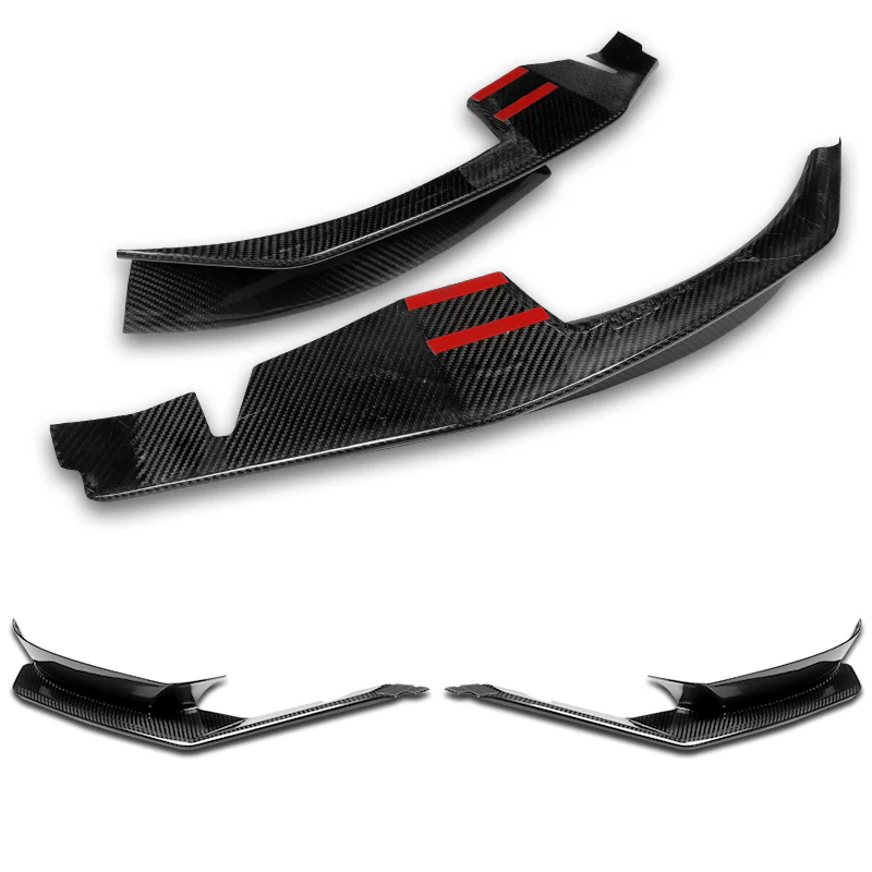 For 2004-2008 Mazda RX8 RX-8 MS-Style Real Carbon Fiber Front Bumper Body Splitter Spoiler Lip 2PCS - Image 3