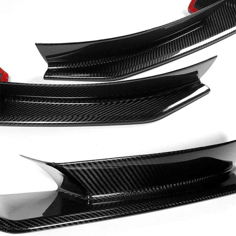For 2004-2008 Mazda RX8 RX-8 MS-Style Real Carbon Fiber Front Bumper Body Splitter Spoiler Lip 2PCS - Image 5