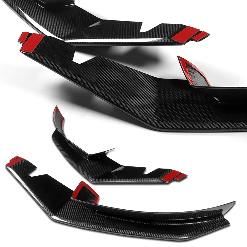 For 2004-2008 Mazda RX8 RX-8 MS-Style Real Carbon Fiber Front Bumper Body Splitter Spoiler Lip 2PCS - Image 6