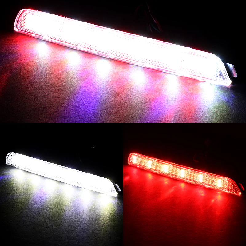 For 2004 – 2009 Mazda 3 / MazdaSpeed 3 LED Rear Bumper Stop Brake Light Kit -Clear Lens - Image 4
