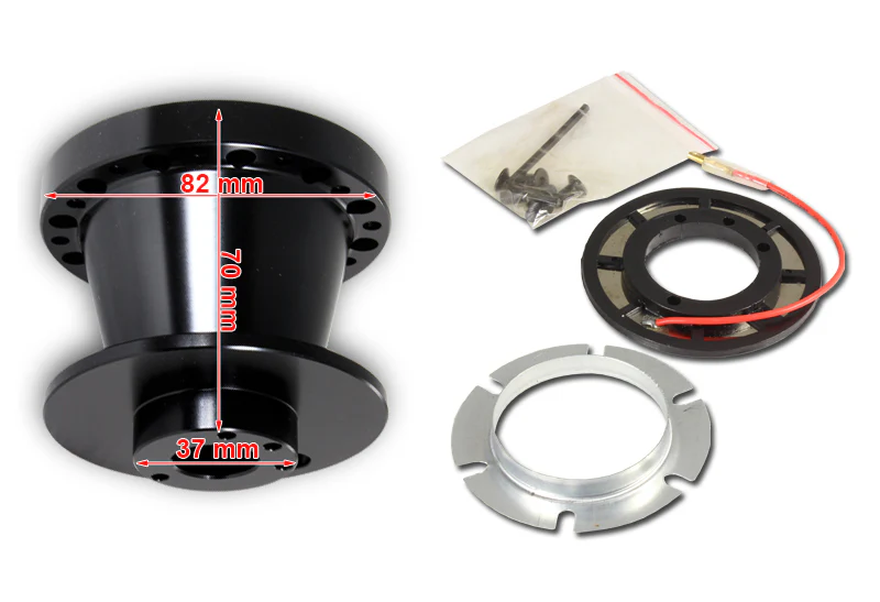 For Scion TC XA XB Steering Wheel 6-Bolt HUB Adapter -Black T-6061 Aluminum - Image 2