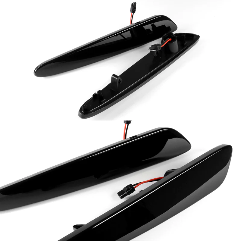 For 2005–2013 Chevrolet Chevy Corvette C7 Amber LED Turn Signal Front Side Marker Lights -Smoked Lens - Image 4
